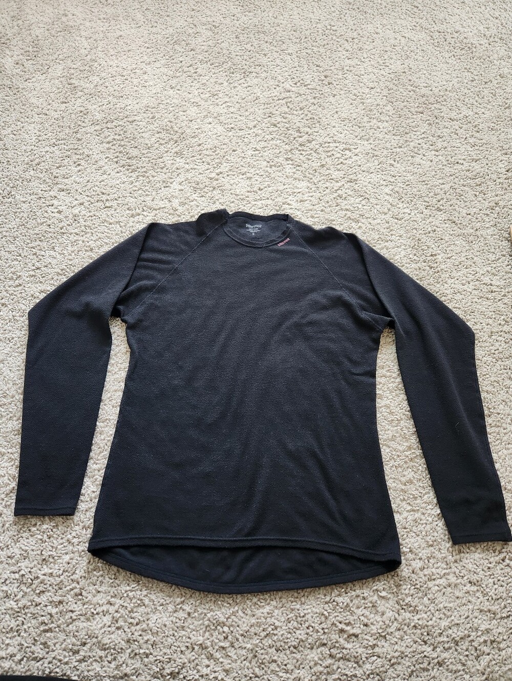 Marmot Womens Base Layer Black Long Sleeve Size Small Made in the USA